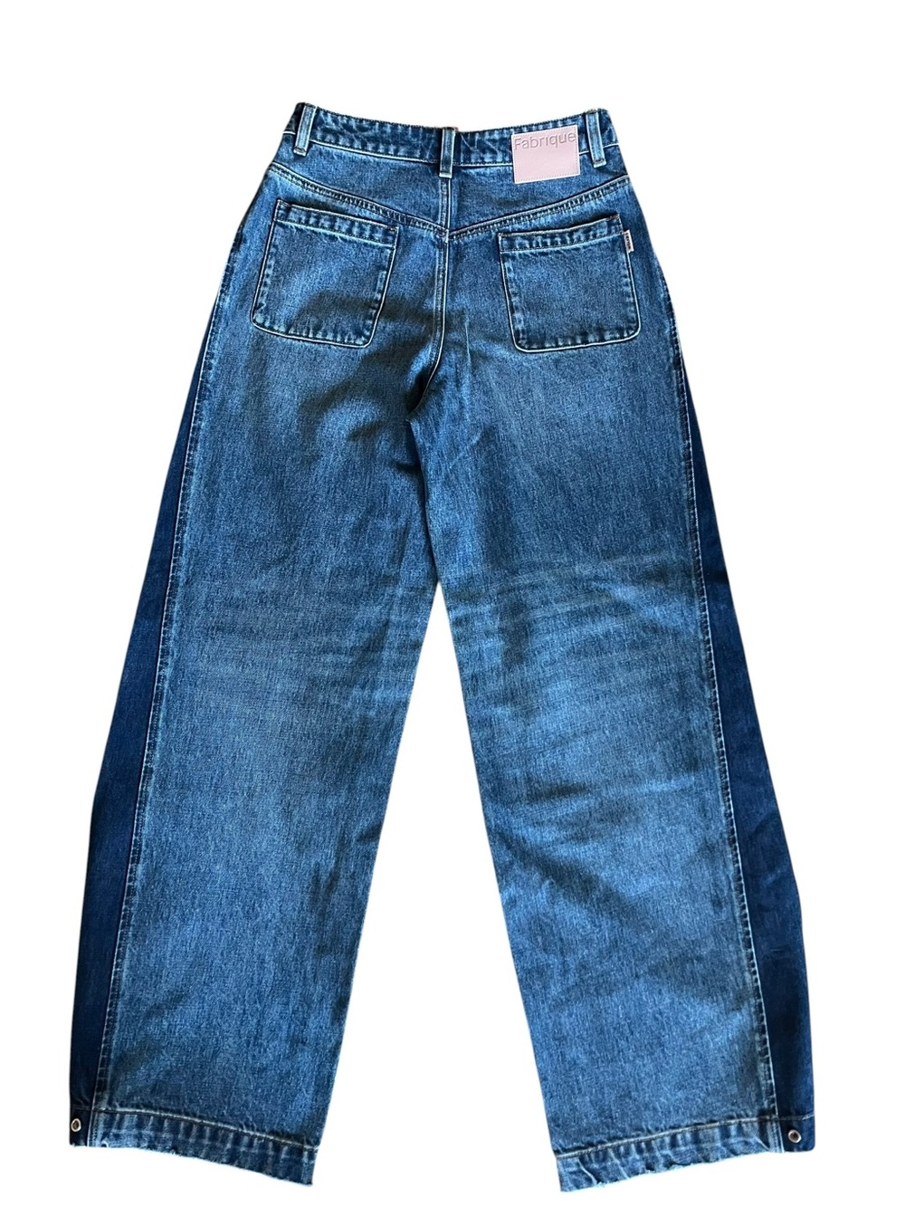 NWT- FABRIQUE Mia Two Tone Panel Jeans Denim - Picture 6 of 15